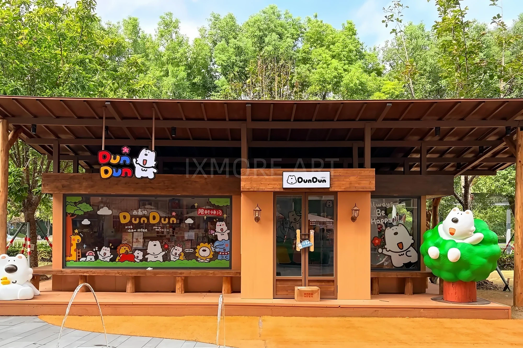 Mall forest tree house full scene, custom art installation factory themed scene creation, internet-famous prop fabrication, amusement park scene prop real shot(8)