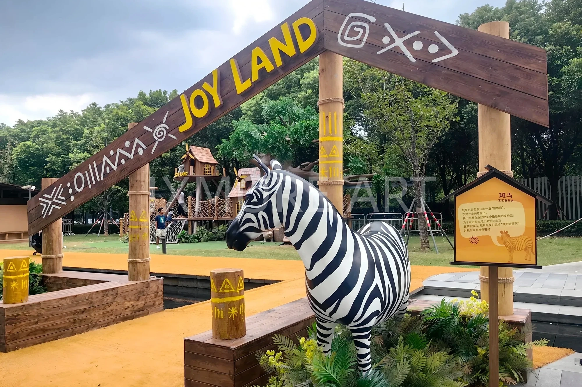 Mall forest tree house full scene, custom art installation factory themed scene creation, internet-famous prop fabrication, amusement park scene prop real shot(11)