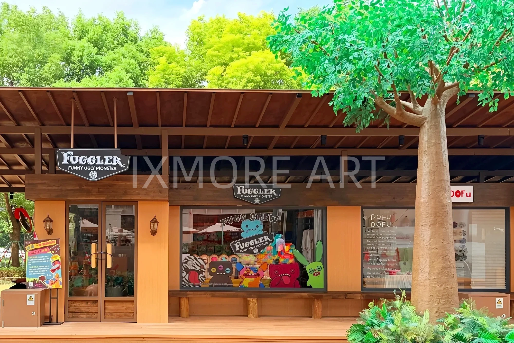 Mall forest tree house full scene, custom art installation factory themed scene creation, internet-famous prop fabrication, amusement park scene prop real shot(15)