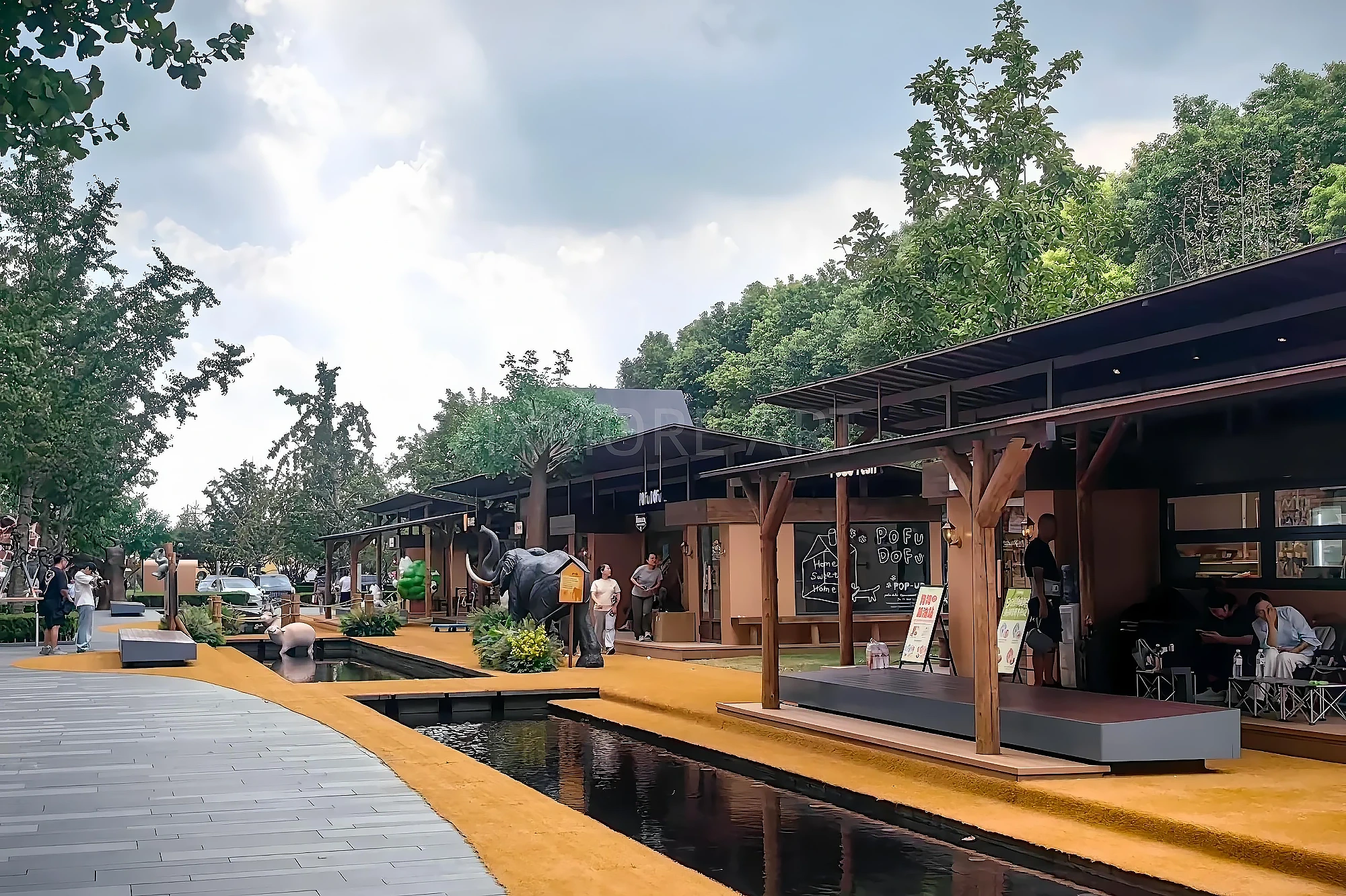Mall forest tree house full scene, custom art installation factory themed scene creation, internet-famous prop fabrication, amusement park scene prop real shot(7)