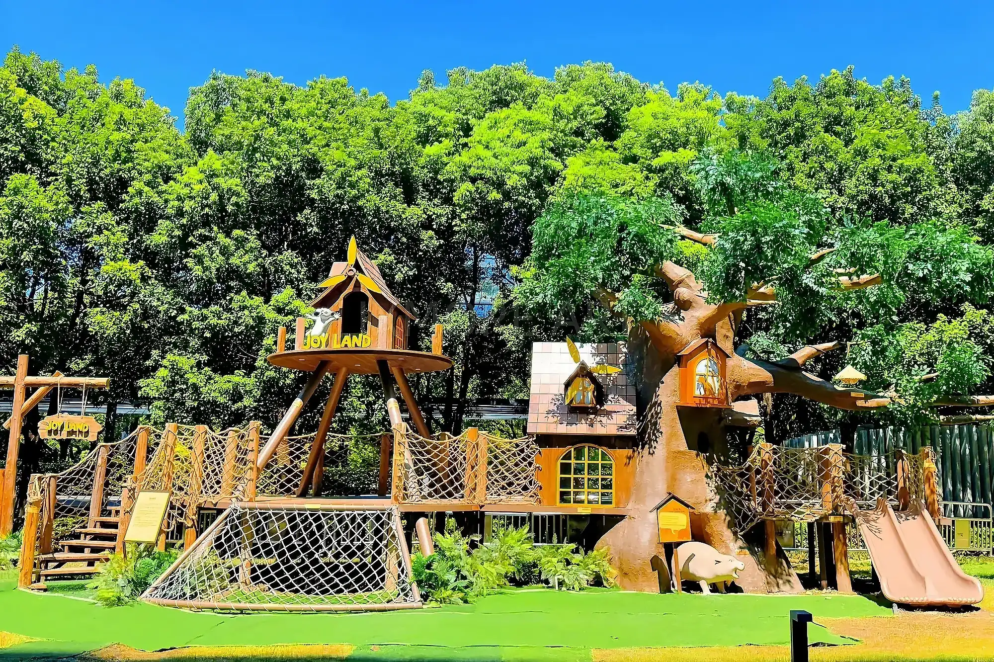 Mall forest tree house full scene, custom art installation factory themed scene creation, internet-famous prop fabrication, amusement park scene prop real shot(9)