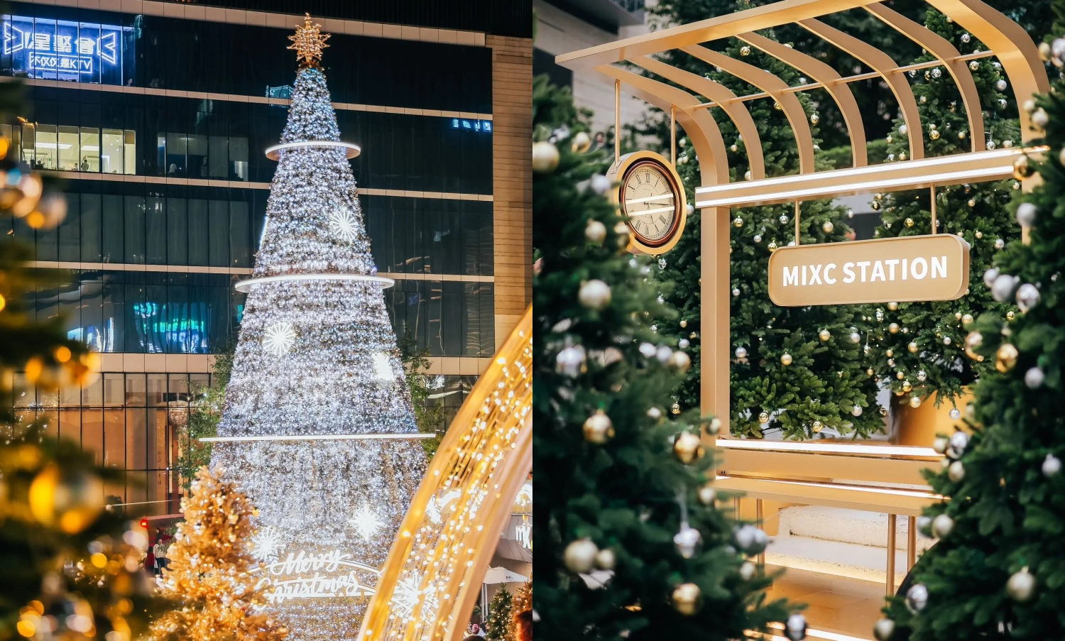 The MIXC mall's large-scale outdoor Christmas installation project, with its stunning visual volume and exquisite details, has become an influential and eye-catching winter landscape in the city. From the perspective of professional factory custom fabrication and on-site execution, this is a benchmark case integrating irregular structural processing, complex lighting engineering, and precise on-site construction solutions. Below, we provide an in-depth analysis of the project's entire execution process across five core dimensions:
1. Structural Safety: Wind Load Challenges of Ultra-High Tower Structures
The massive cone-shaped main tree stands in the center of the commercial plaza, featuring a layered ring structure design topped with a shining star decoration. As a large-scale customized outdoor commercial visual merchandising (VM) project, the primary challenge was passing the structural safety test in winter's strong wind environments. Once the main tree is heavily laden with dense ornaments and string lights, the windward resistance becomes immense, and the overall center of gravity is quite high.
During the prop fabrication phase, the factory utilized high-strength hot-dip galvanized steel for the core load-bearing skeleton, and structural engineers conducted rigorous wind load mechanics calculations. The base system employed a concealed counterweight foundation, while the upper tower body utilized modular flange bolting technology. This solid internal-to-external support ensured the absolute safety of the entire Christmas installation under extreme outdoor weather conditions.
2. Lighting & Craftsmanship Aesthetics: Seamless Arrangement of a Million-Level Starlight Matrix
The main body of the installation is covered with dense, waterfall-like cool white LED string lights, interspersed with large glowing snowflake motifs. On the other side, the "MIXC STATION" area features warm, golden-yellow lighting with a retro glow, complete with a delicate British-style double-sided clock. The outdoor lighting engineering not only requires the wiring to achieve an IP65 or higher waterproof rating, but more challenging is how to perfectly conceal the wiring among thousands of light points to maintain surface smoothness and craftsmanship aesthetics during the day when the lights are off.
The factory team customized a high-density, flame-retardant, light-transmitting mesh as the skeleton backing, and all main cables utilized an embedded, hidden wiring process. For color selection, the color temperature difference between the cool white and warm yellow lights was strictly compared. Through precise zoning, a strong visual contrast was created between the crisp snow-crystal texture and the warm, vintage atmosphere of the passageway.
3. Complete Pre-Assembly: 1:1 Precise Restoration of Irregular Components
Not only does the main tree require seamless splicing, but the smoothly curved golden archway supports and the "MIXC STATION" hanging plaque with its custom baked-enamel finish also demand extremely high dimensional accuracy. Multi-curved metal pipes are highly susceptible to stress deformation during bending and welding. Any tolerance discrepancies during on-site assembly would severely compromise the final execution of the VM design.
We comprehensively implemented a 1:1 complete pre-assembly protocol prior to factory dispatch. All curved metal structures and luminous rings underwent trial assembly in our extra-large factory workshop. The quality inspection department verified every screw hole and joint flatness one by one, proactively preventing potential alignment errors during on-site construction to ensure every module interlocked smoothly.
4. On-Site Installation & Detailing: Extreme Micro-Operations in Complex Terrain
The installation site featured a complex landscape with multi-level steps, water feature edges, and dense greenery; additionally, a giant inflatable Santa Claus was suspended from a surrounding wall. Mall installations are typically restricted to a very short time window at night after closing. Furthermore, the operating space for large hoisting equipment was limited on the multi-tiered plaza, and strict measures were required to protect the premium stone flooring from damage.
The construction team developed a highly modular, "building-block" style night operation plan. All load-bearing bases were pre-laid with custom flexible non-slip protective mats. Through the seamless coordination of heavy cranes and aerial work platforms, components were hoisted and assembled layer by layer from bottom to top according to their pre-assigned numbers. For edge detailing, custom metal skirting boards and artificial pine needles were cleverly utilized as transitional covers at the bottom edge, achieving a flawless, high-quality delivery(2)