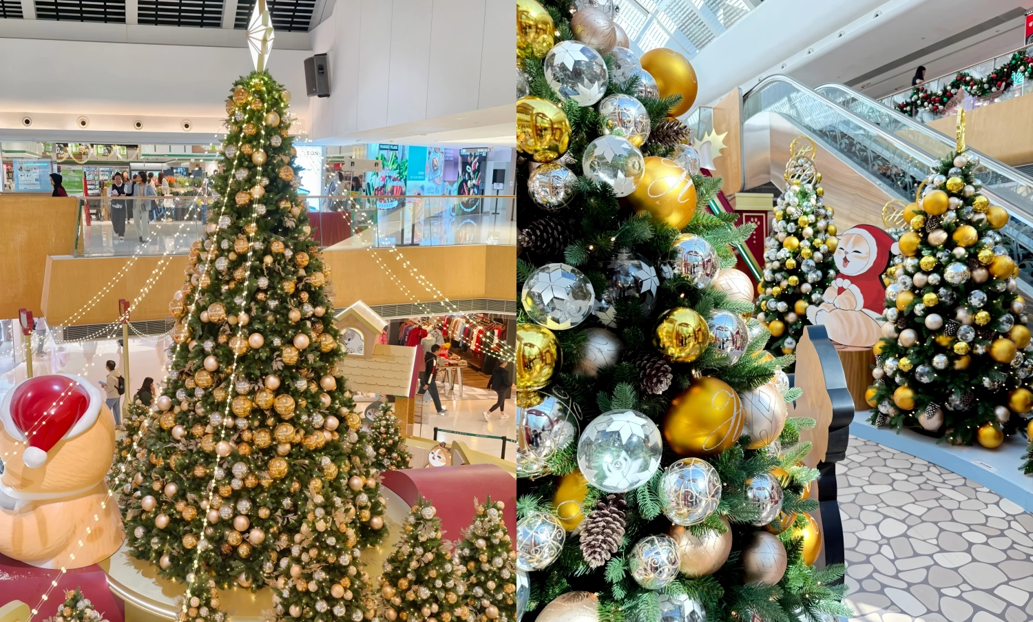 Hongkong MOSTown custom Christmas decoration installation at L2 atrium, featuring mofusand-themed festive displays with 7.5m Santa Christmas tree and immersive winter wonderland decor, custom fabricated by professional art installation factory-10