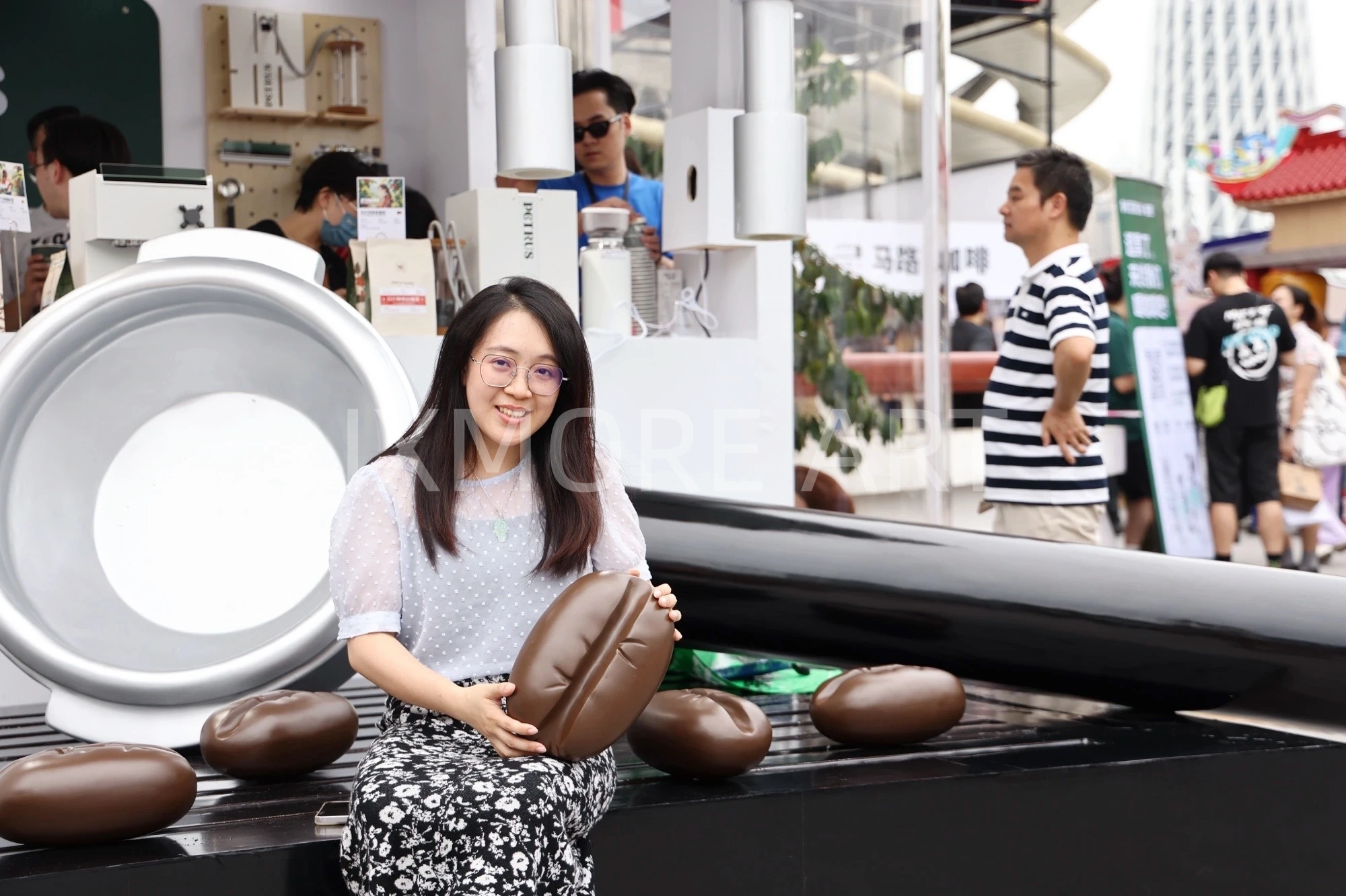 PetTree Coffee experiential marketing props custom art factory trade show display manufacturing panoramic view(8)