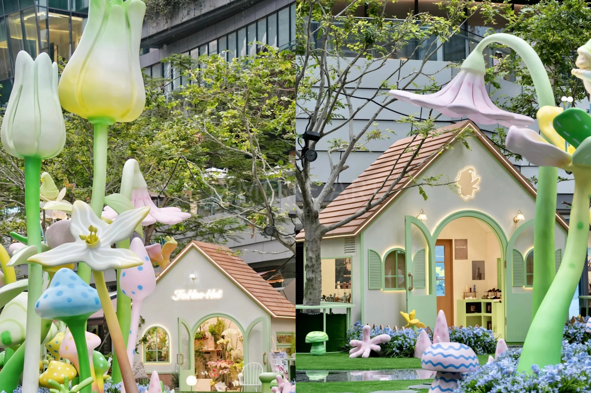 Custom mall decor props under production and factory pre-assembly phase(3)