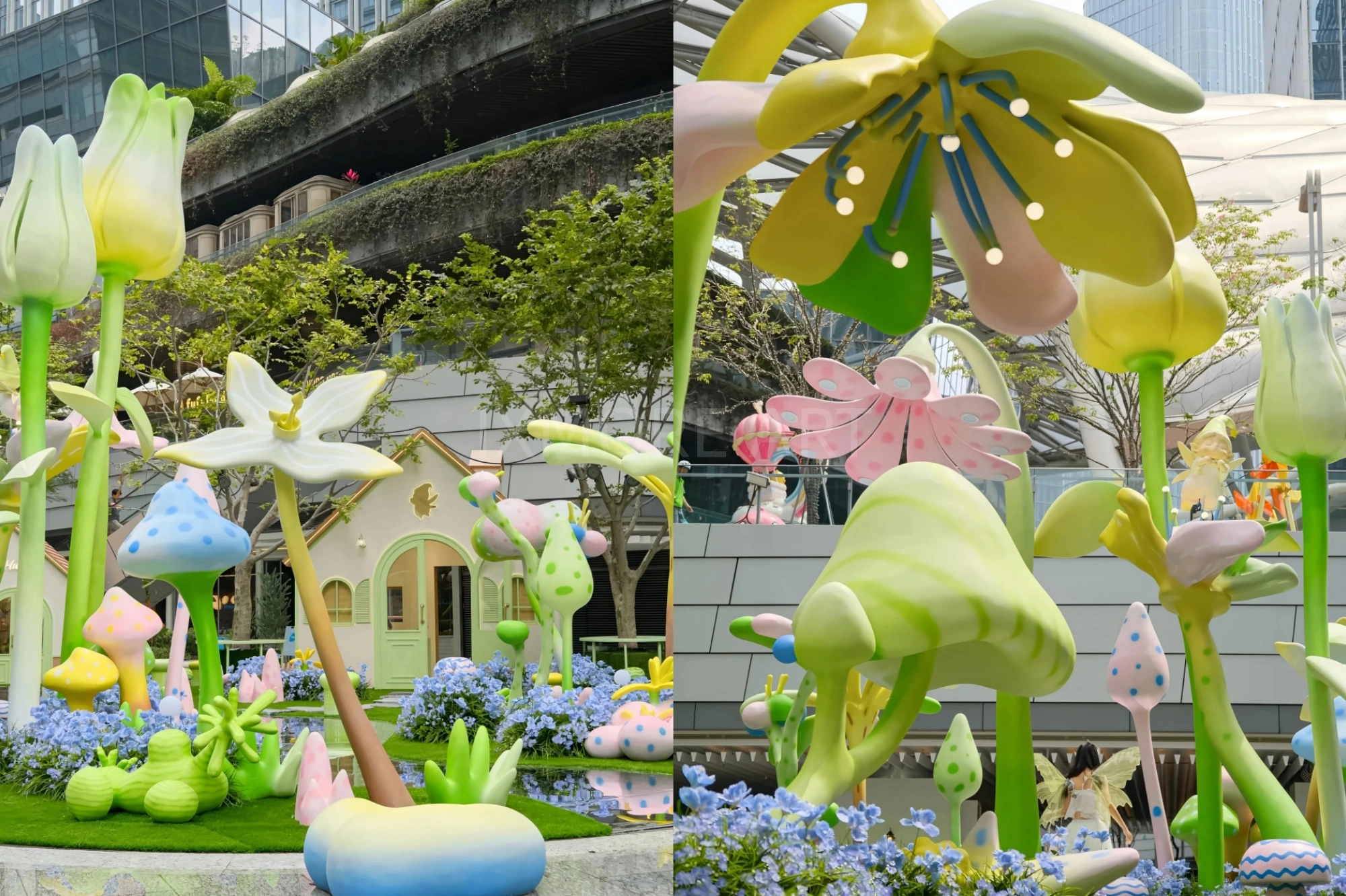 Custom mall decor props under production and factory pre-assembly phase(4)
