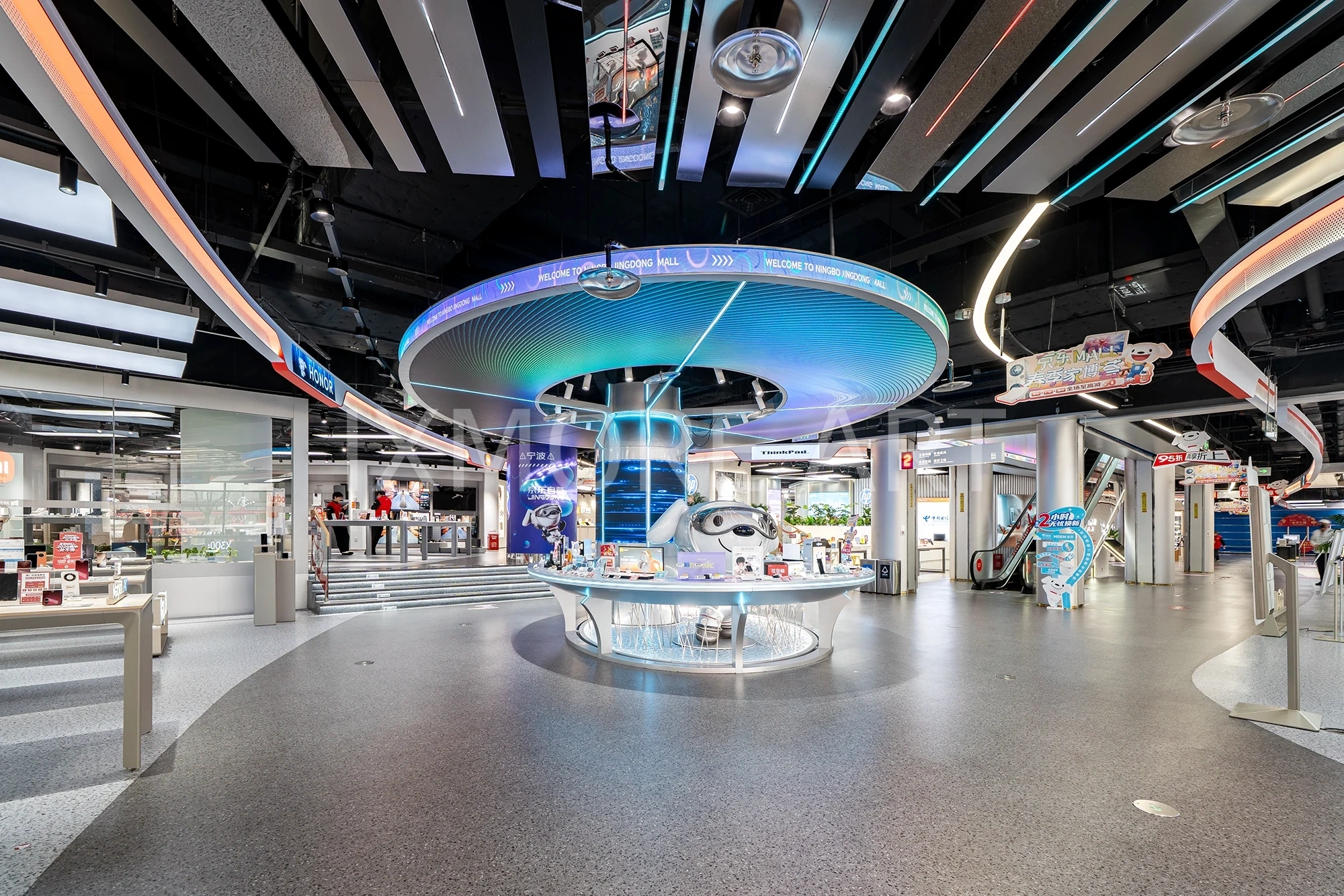 Custom FRP kinetic art installation for Suzhou JD Mall grand opening(5)