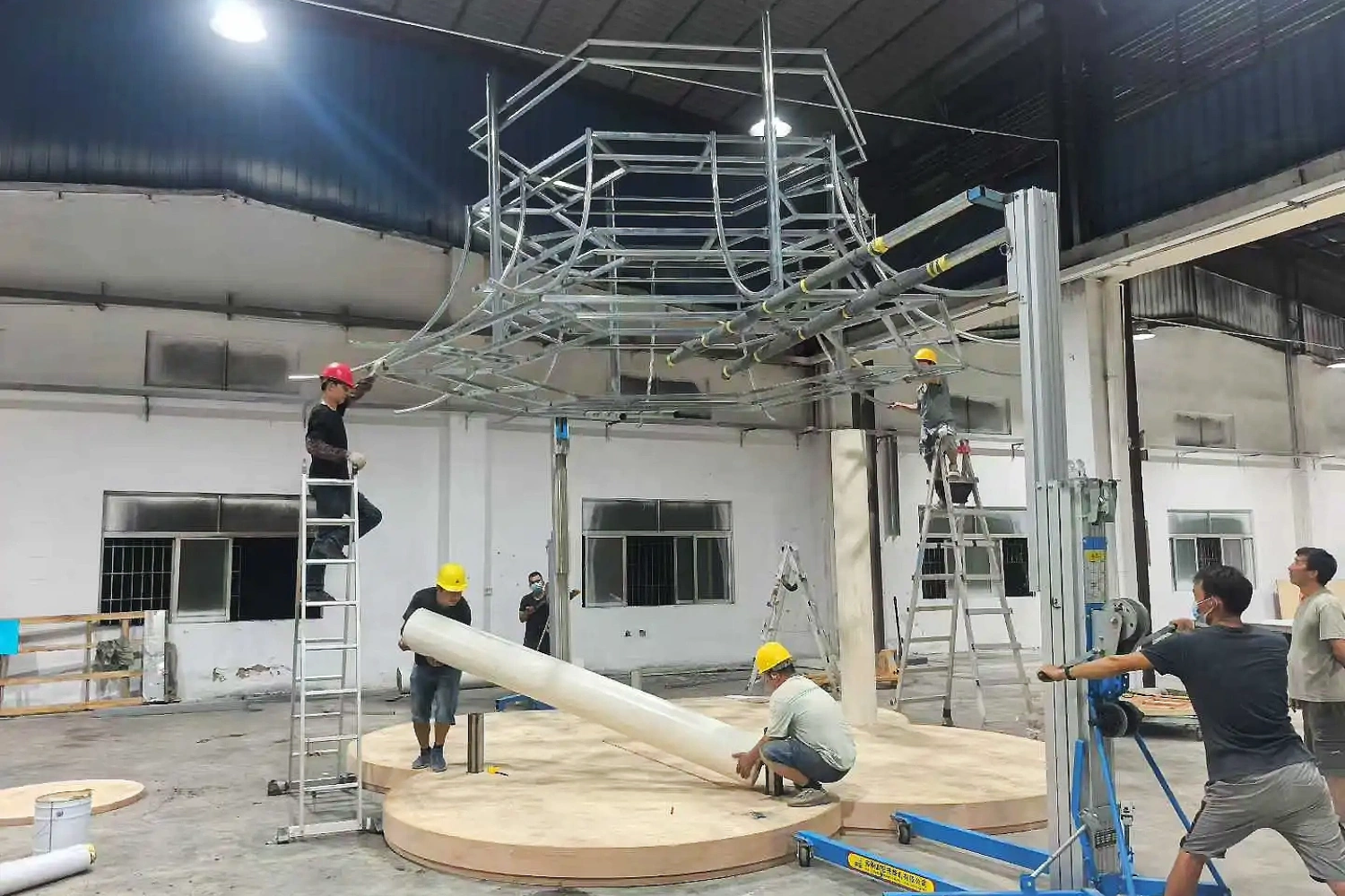 Yanlord shopping mall custom Mid-Autumn Festival art installation overview, featuring immersive Chinese-style lantern displays and osmanthus-themed decorations, custom fabricated by professional art decoration factory-01