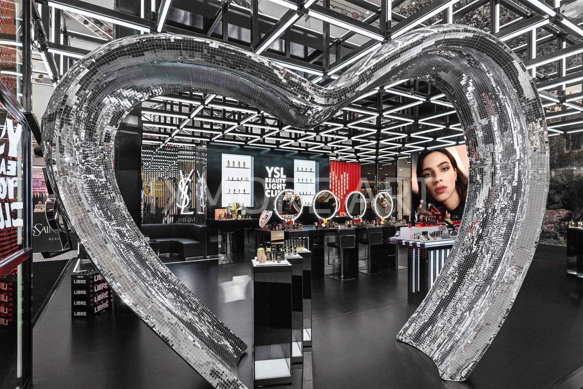 YSL brand event large-scale art installation custom – immersive marketing display prop factory production panoramic view（10）