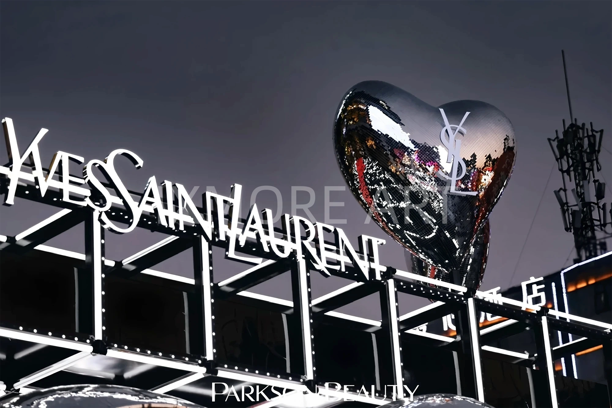 YSL brand event large-scale art installation custom – immersive marketing display prop factory production panoramic view（13）