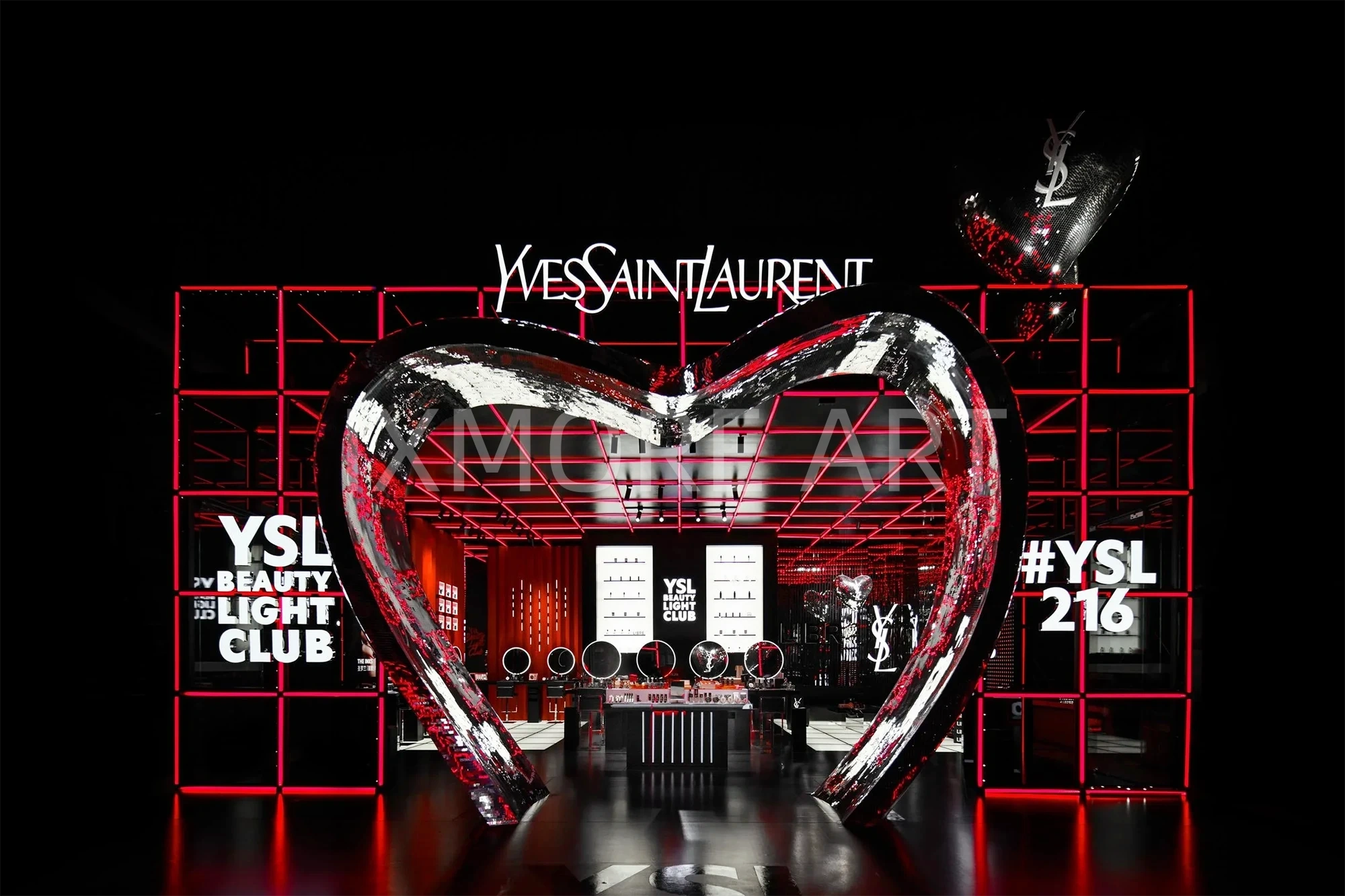 YSL brand event large-scale art installation custom – immersive marketing display prop factory production panoramic view（3）