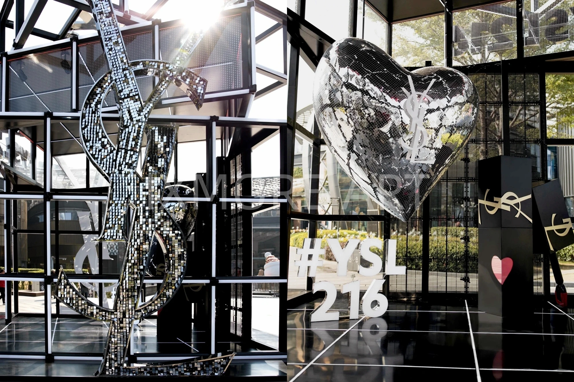 YSL brand event large-scale art installation custom – immersive marketing display prop factory production panoramic view（5）