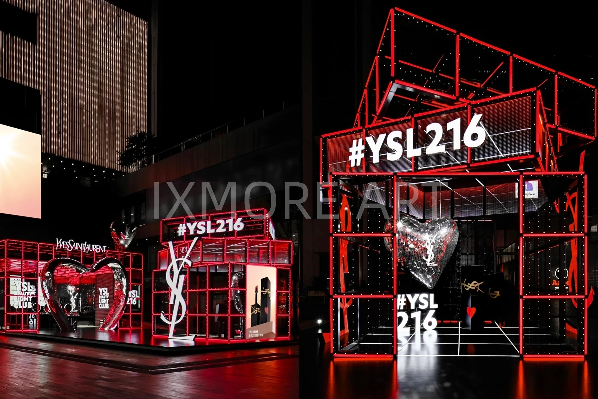 YSL brand event large-scale art installation custom – immersive marketing display prop factory production panoramic view（7）