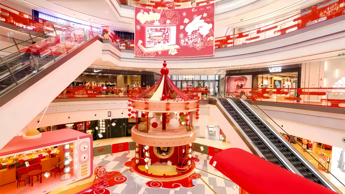Custom-made large-scale mall installation quote costs from production to overseas shipping