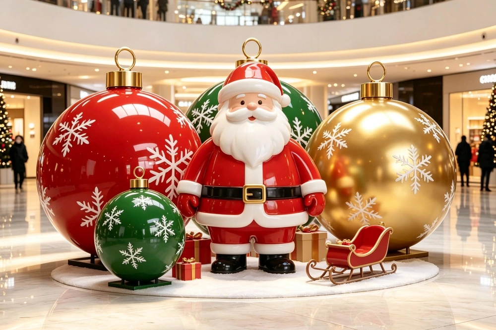 Fiberglass vs. Foam Carving vs. Metal Framework: A Practical Guide to Choosing Materials for Mall Christmas Displays