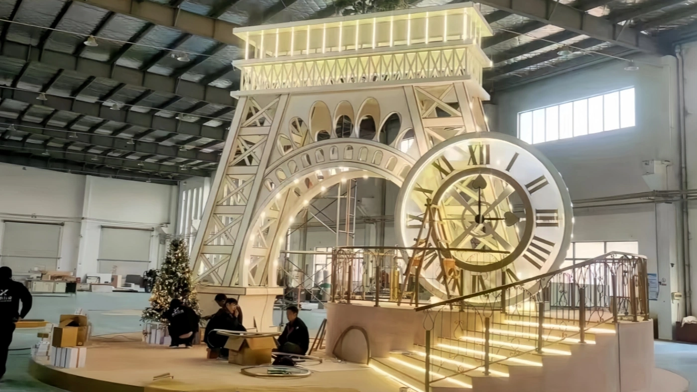 Production facility with CNC machining equipment for large-scale commercial installations